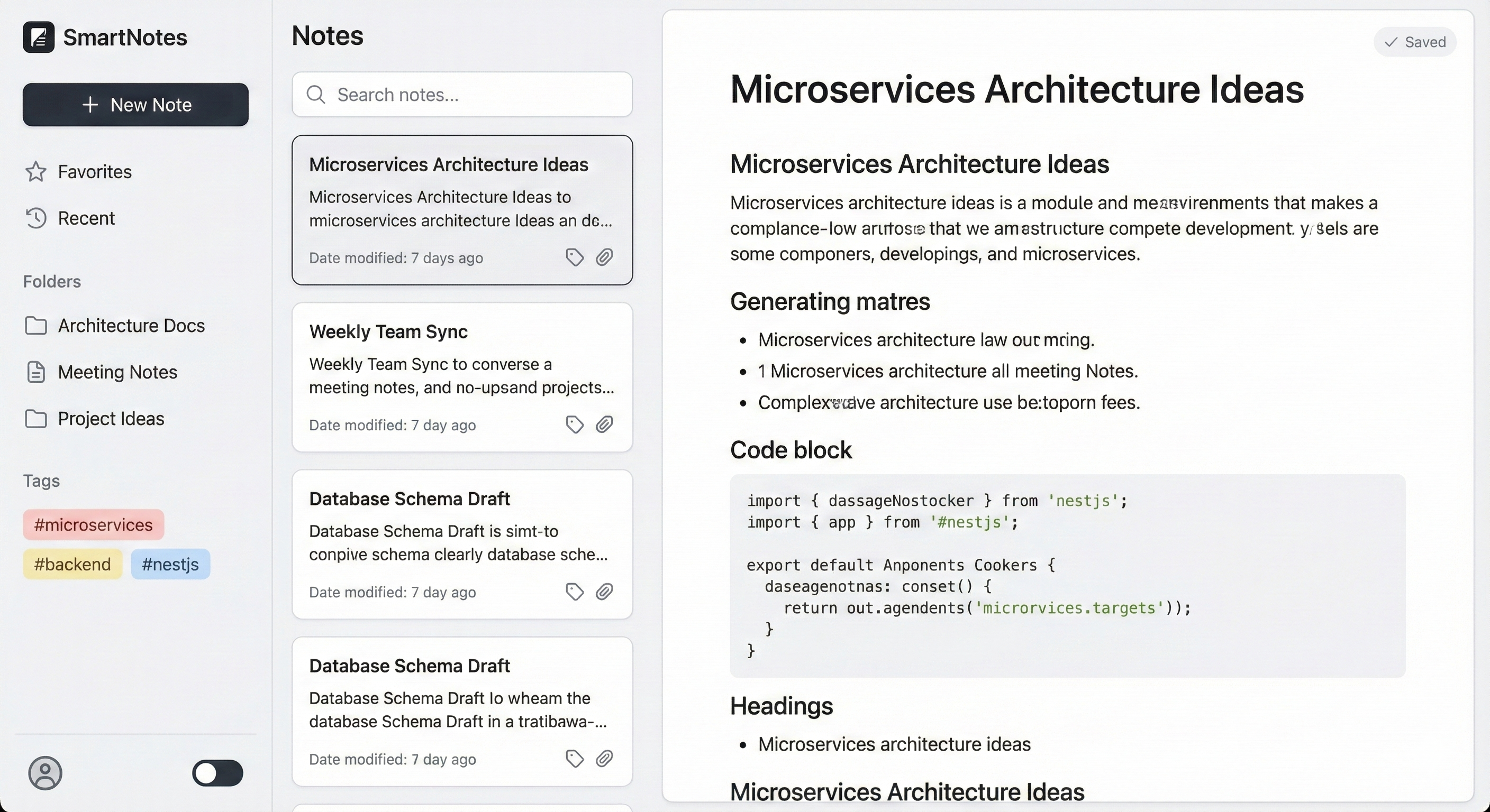 SmartNotes Microservices